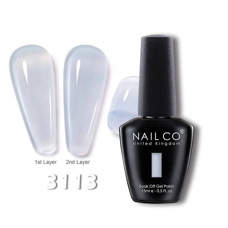 NAILCO 15ml Fresh Series Gel Nail Polish Design UV&LED Nail Gel Spring Summer Color Vernis Nail Art Glitter All For Manicure Set - Tasawoq