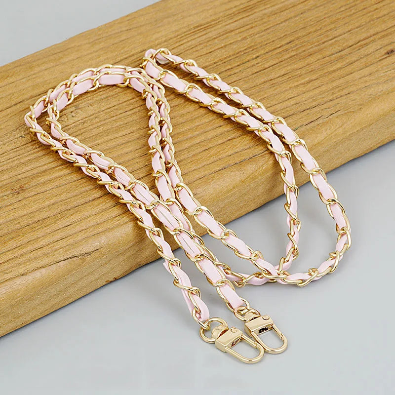120cm Purse Chain Strap Crossbody Handbag Chains Replacement Leather Shoulder Bag Chain Straps Diy Women Girl Bag Part Accessory - Tasawoq