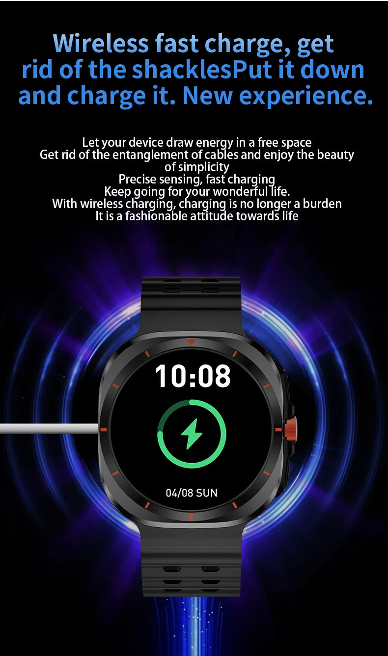 LAXASFIT Watch 7 Ultra Smartwatch Bluetooth Talk HD AMOLED Screen Fitness Tracker Health Monitoring Smartwatch for Android IOS - Tasawoq