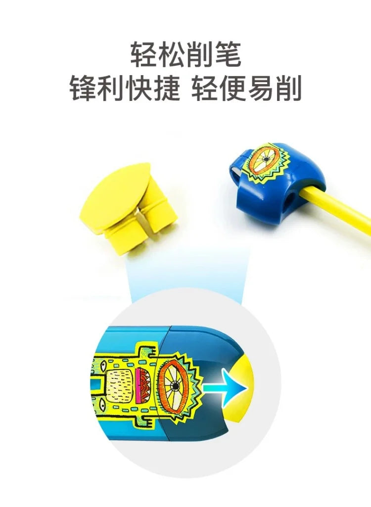 1Pc Faber Castell Double Hole Pencil Sharpener with Eraser Ladybug / Fish / Eagle Cute Stationery Back To School