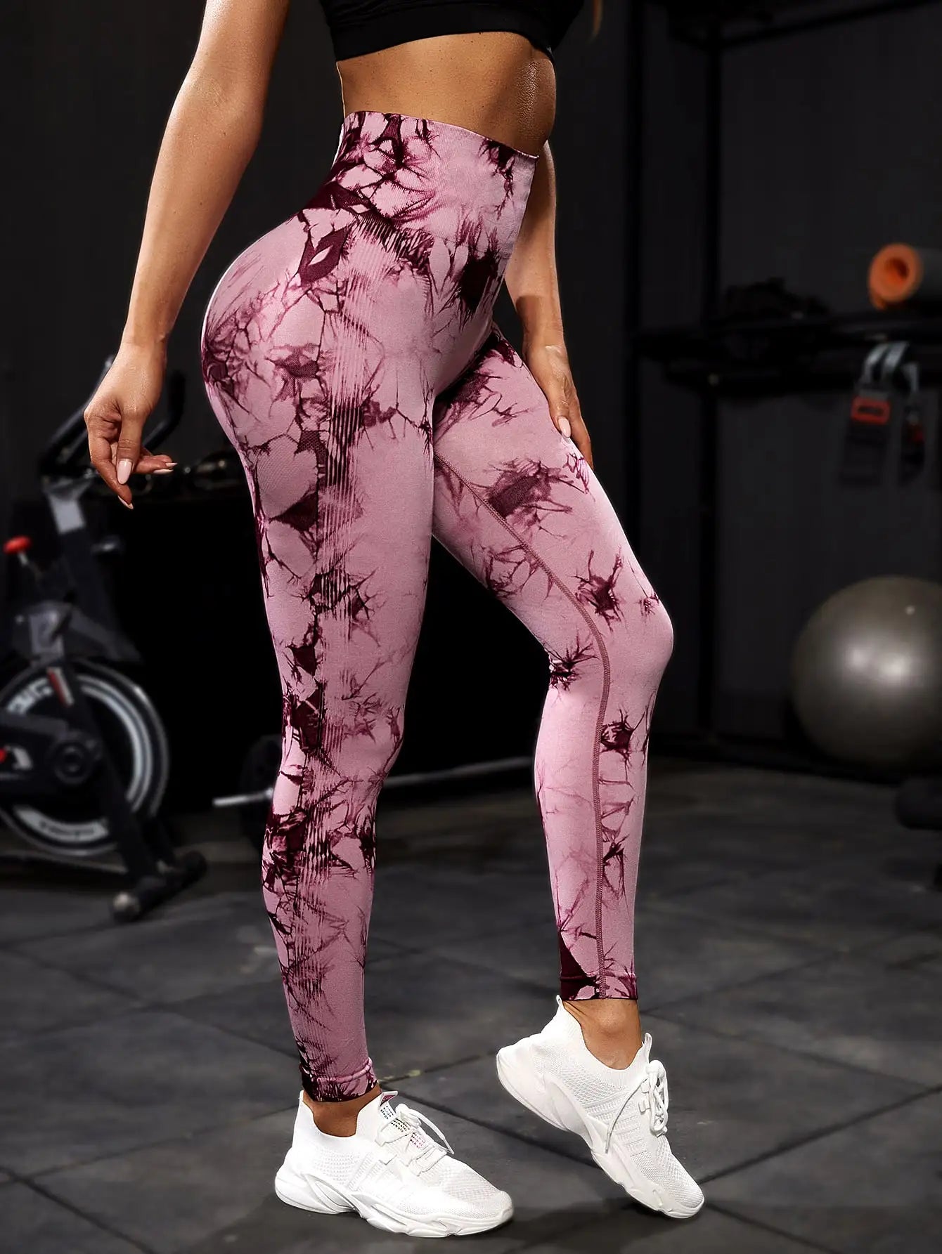 Tie Dye Yoga Pants Sport Leggings Women Seamless High Waist Push Up Woman Tights Fitness Workout Leggins Gym Clothing 2023 New - Tasawoq
