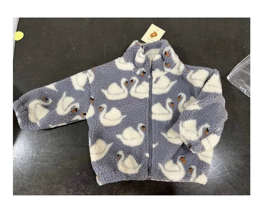 Children's Jackets 2024 Fall And Winter New Cartoon Fashion Boys And Girls Coat Cotton Warm Korean Jacket Children's Clothing - Tasawoq