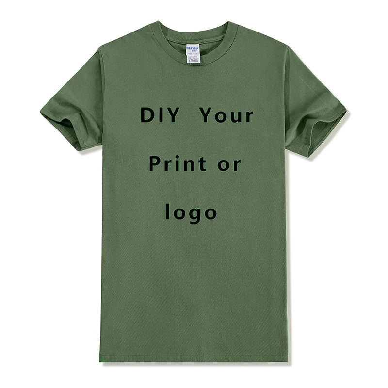 Custom T shirt Women Men Customised Printed 100% Cotton Short Sleeve Your Logo Photo Brand Text Tee Personalize Graphic Clothing - Tasawoq