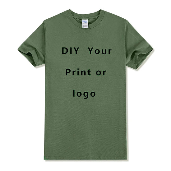 Custom T shirt Women Men Customised Printed 100% Cotton Short Sleeve Your Logo Photo Brand Text Tee Personalize Graphic Clothing - Tasawoq