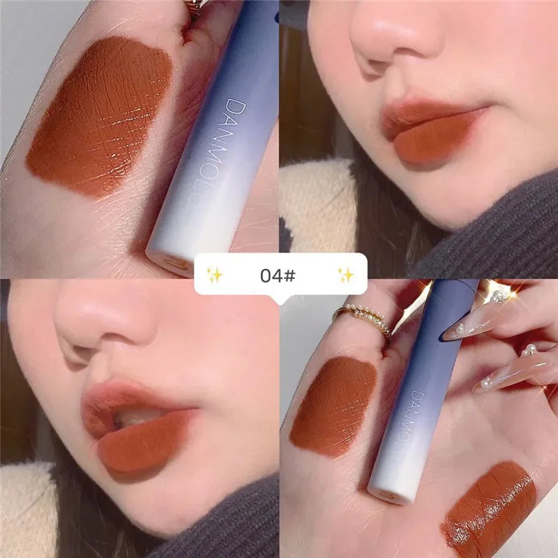 Lipstick Set 5 Colors Matte Long Lasting Waterproof Non-Stick Cup Lip Glaze Not Easy To Fade Red Lips Lip Tint Cosmetic Makeup - Tasawoq