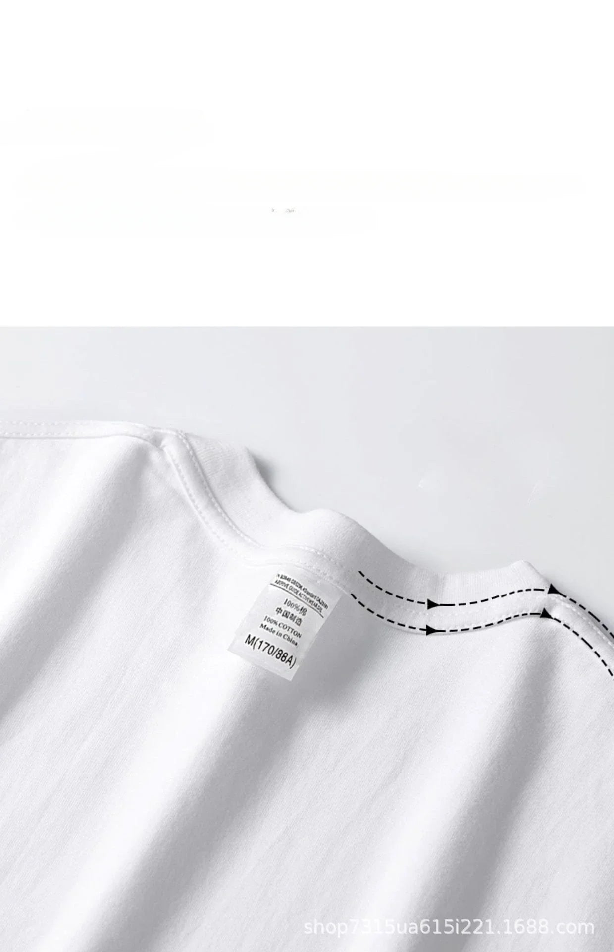 Beige 300g Heavyweight Cotton Short Sleeved T-shirt Summer Round Neck Loose and Base Shirt for Men Women Basic Tee - Tasawoq