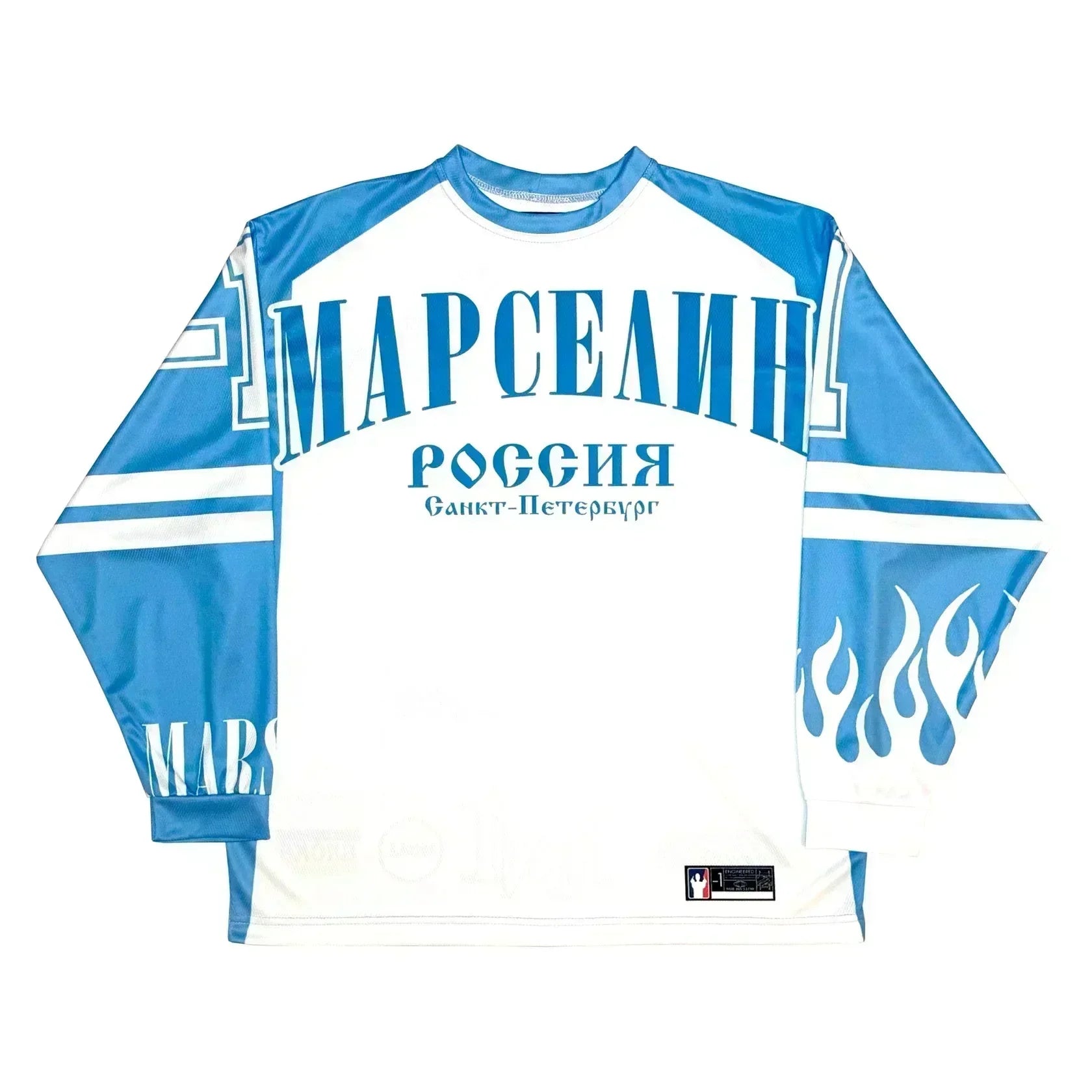Y2k марселин Jersey Long Sleeves T-shirt Harajuku Vintage Streetwear Casual Baseball Jersey Casual Top Oversized Women Clothing - Tasawoq