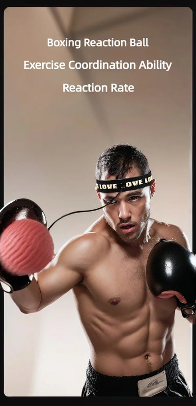 1Pcs MMA Boxing Speed Ball Head-Mounted Pu Punch Sanda Training Hand Eye Reaction Home Sandbag Fitness Equipment Gym Muay Thai - Tasawoq