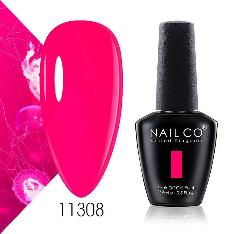 NAILCO 15ml Fresh Series Gel Nail Polish Design UV&LED Nail Gel Spring Summer Color Vernis Nail Art Glitter All For Manicure Set - Tasawoq