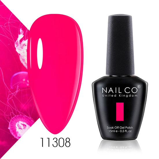 NAILCO 15ml Fresh Series Gel Nail Polish Design UV&LED Nail Gel Spring Summer Color Vernis Nail Art Glitter All For Manicure Set - Tasawoq