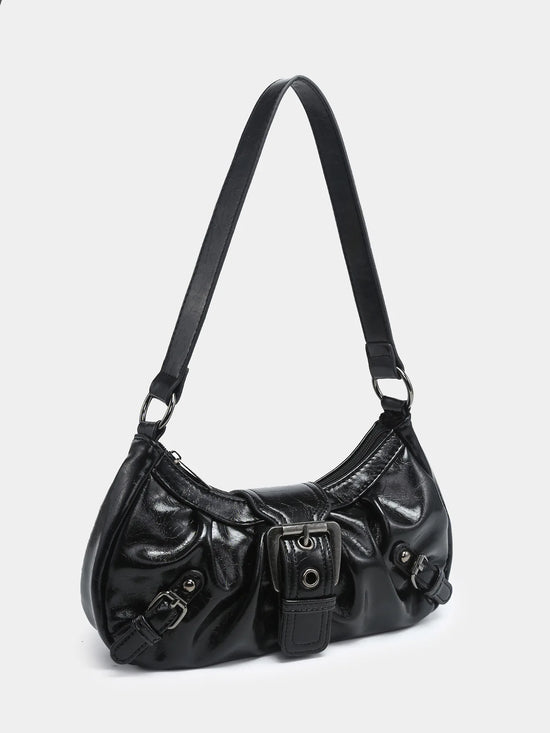 2024 spring hot selling Maillard style retro style small bag spicy girl Y2K wasteland style vintage leather shoulder armpit bag - Tasawoq