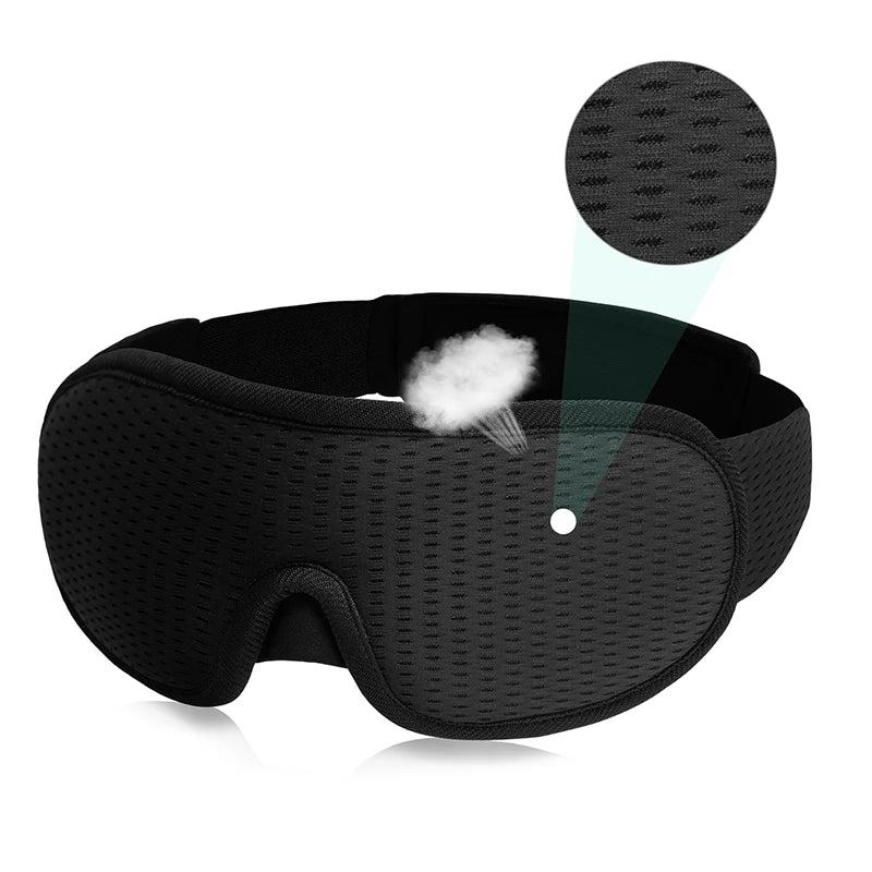 3D Sleeping Mask Block Out Light Sleep Mask For Eyes Soft Sleeping Aid Eye Mask for Travel Eyeshade Night Breathable Slaapmasker - Tasawoq