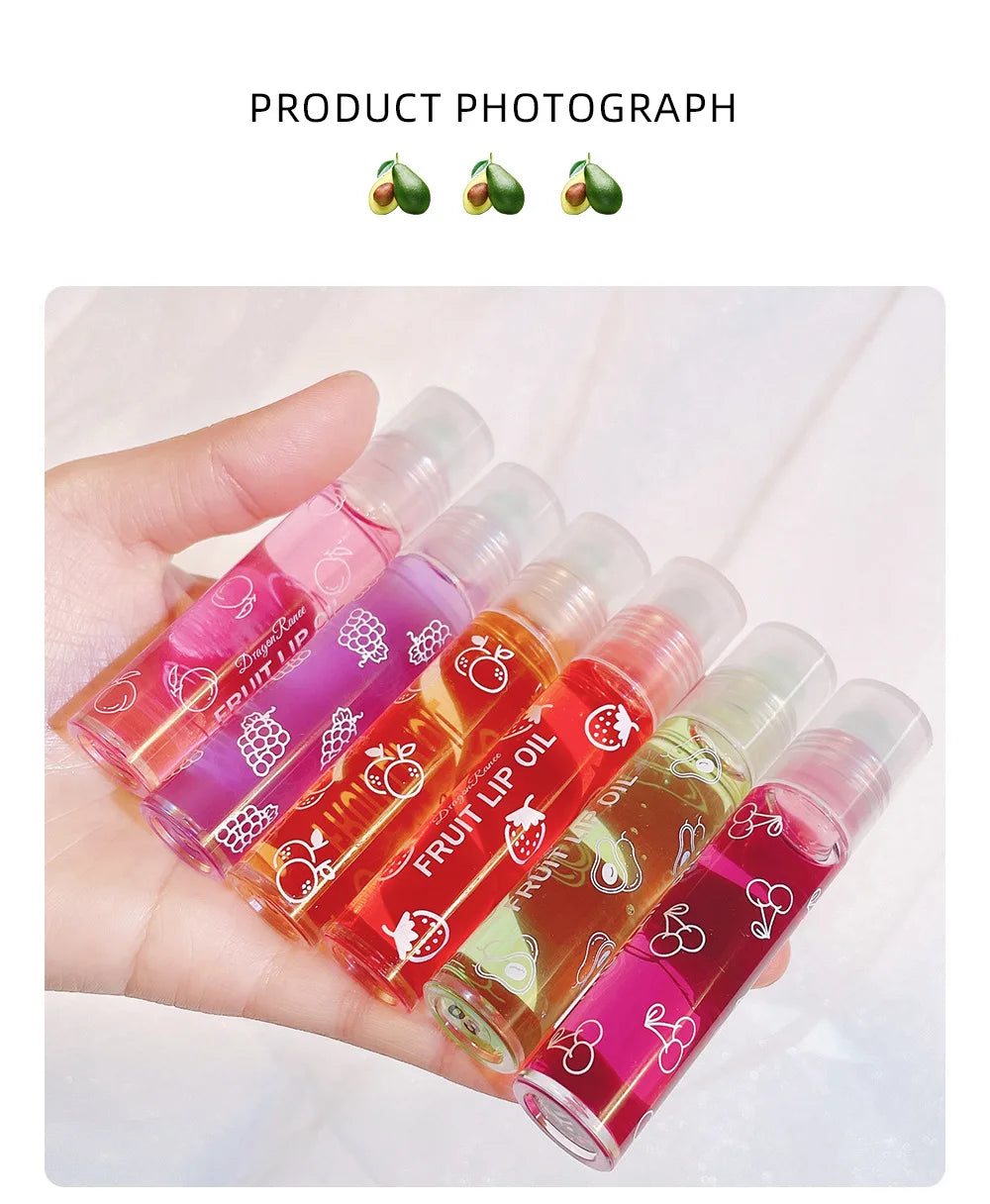 Roll-On Lip Oil, Moisturizing and Hydrating Lip Gloss, Nourishing Lip Balm Liquid for Smooth and Soft Lips, Long-Lasting Shine - Tasawoq