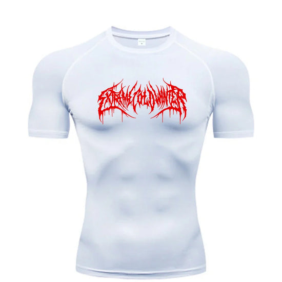Summer Compression Sweatshirt Short Sleeve Men's Fitness T-Shirt Running Quick-Dry Top Gym Workout Bodybuilding T-Shirt S-3XL - Tasawoq