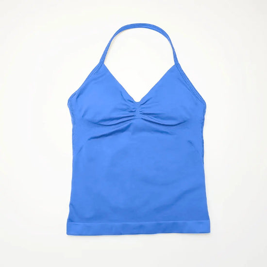 NCLAGEN Impact Longline Strappy Top Sports Yoga Vest Underwear Women's Fitness Top Gym Beautiful Back Bra Running Workout Halter - Tasawoq
