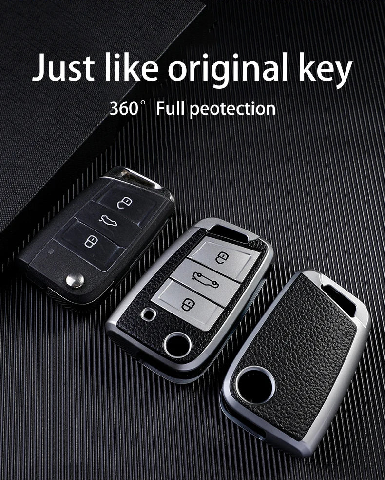 Car Key Cover Fob Case Shell For Volkswagen VW Polo Golf 7 MK7 Tiguan passat For Skoda Octavia Kodiaq Karoq For Seat Ateca Leon