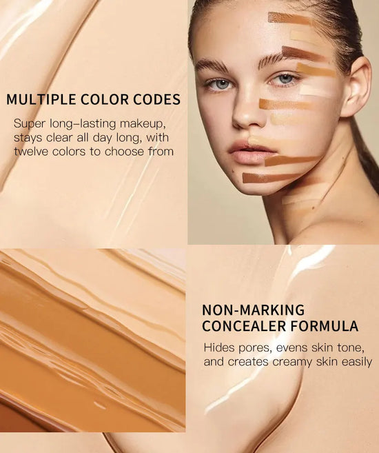 12-color liquid foundation, unparalleled wrinkle relieving and full coverage of high-definition liquid foundation, has a nourish - Tasawoq