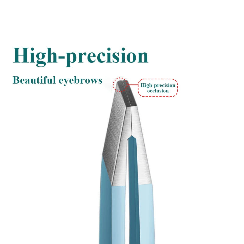 Colorful Eyebrow Tweezer Hair Beauty Fine Hairs Puller Stainless Steel Slanted Eye Brow Clips Removal Makeup Tools - Tasawoq