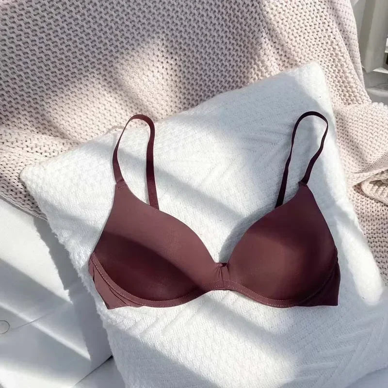 Backless Bras for Women Seamless Underwear Sexy Lingerie 3/4 Cup Bralette Top Wireless Brassiere Intimates Comfort T Shirt Bra - Tasawoq