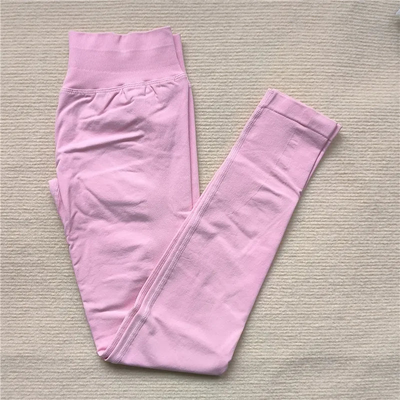 Seamless Sporty Leggings High Impact Yoga Leggings Fitness Pants Butt Lifting Tights Tummy Control Squat Proof Workout Tights - Tasawoq