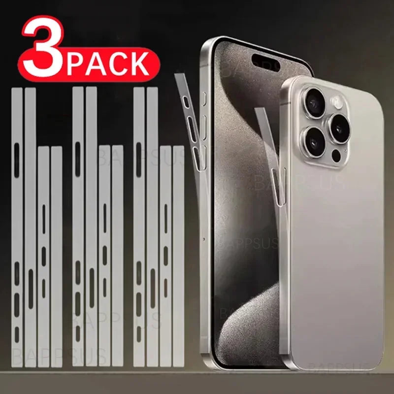 16PM Side Hydrogel Film For iPhone 16 16E 15 Pro Max 16Plus 14 Plus 13 12 ProMax Frame Protective Border Frame Screen Protector - Tasawoq