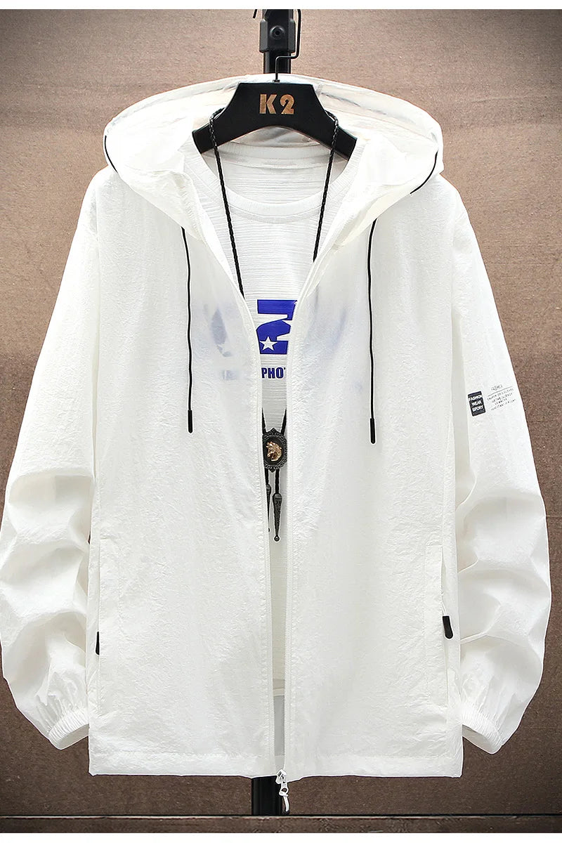 2025 Summer Hooded Jacket Men Women Sun Protection Clothing Fishing Hunting Clothes Quick Dry Skin Windbreaker - Tasawoq