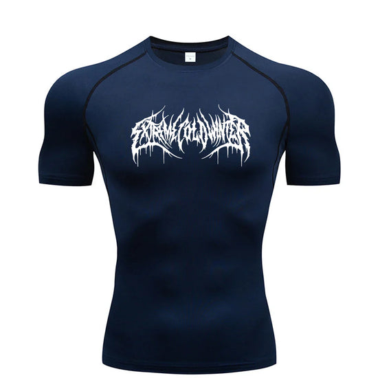 Summer Compression Sweatshirt Short Sleeve Men's Fitness T-Shirt Running Quick-Dry Top Gym Workout Bodybuilding T-Shirt S-3XL - Tasawoq
