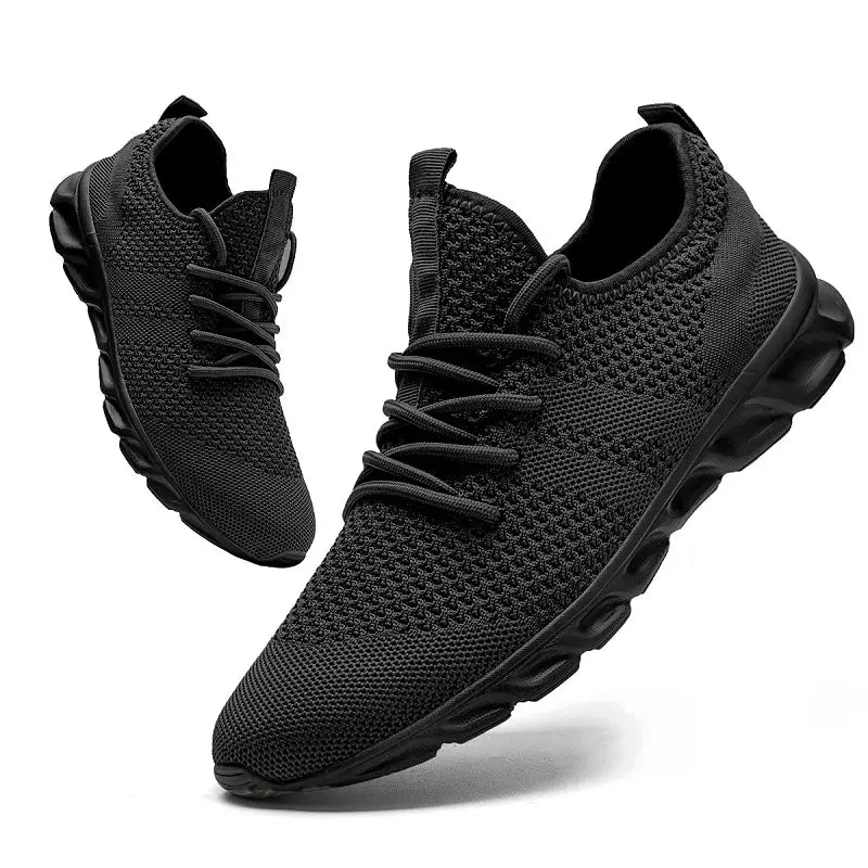 Men Casual Sport Shoes Light Sneakers White Outdoor Breathable Mesh Black Running Shoes Athletic Jogging Tennis Shoes - Tasawoq