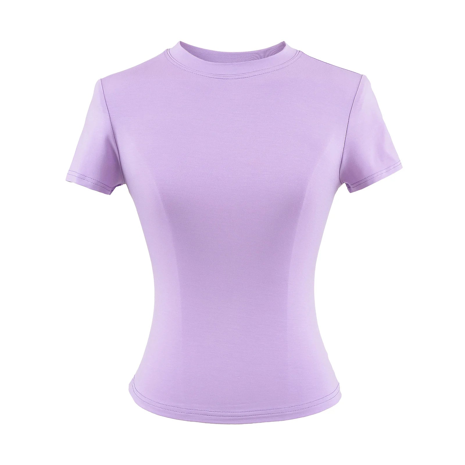 2024 New High Quality Casual T shirt Sexy Slim Short Sleeves Fashion Trend Solid Women Clothing y2k Tops - Tasawoq