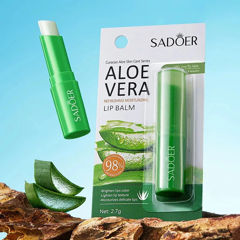 Lip Aloe Balm Nourishing, Refreshing, Hydrating and Moisturizing Preventing Cracking and Repairing Lips Gentle Non Irritating - Tasawoq