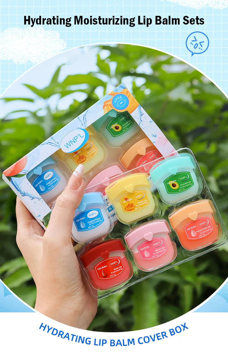 New 4/6/8pcs Moisturizing Lip Balm Sets Lipstick Makeup Natural Plant Base Moisturizer Lip Balm Anti-Cracking Lips Skin Care - Tasawoq