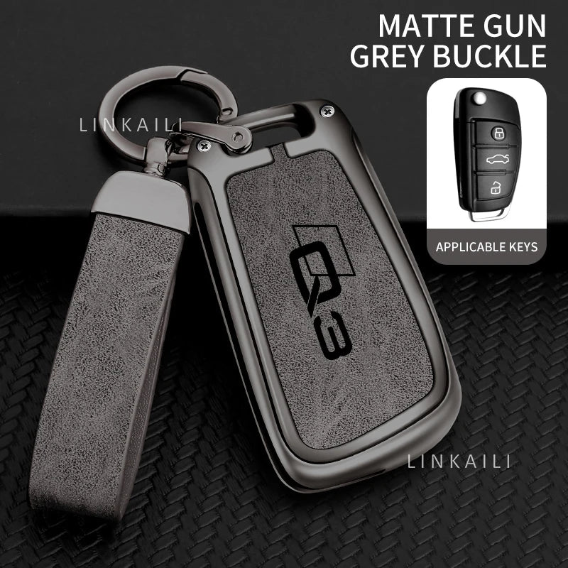 Zinc alloy car key case remote control protective cover is suitable for Audi Q3 customized logo full range car key covers