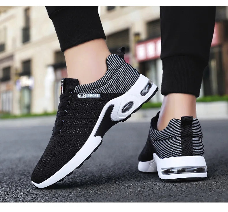 Shoes men 2025 new trend men's shoes breathable lace-up running shoes Korean version light casual sports shoes - Tasawoq