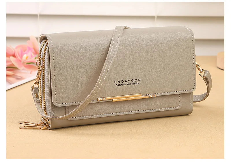 2024 New Women's Wallet Korean Multifunctional Shoulder Bag Mid-length Clutch Coin Purse - Tasawoq