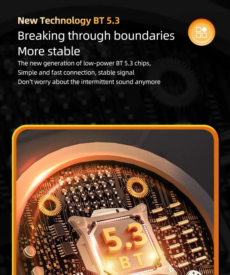 2023 New True Wireless BT Headphones: High Quality, Long Life, Digital Display and Pluggable Memory Card Playback! - Tasawoq