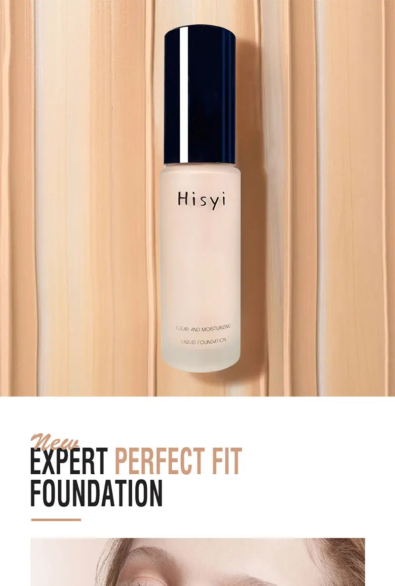 Liquid foundation naturally covers flaws without sticking powder, plain face cream, transparent foundation, conceals blemishes - Tasawoq