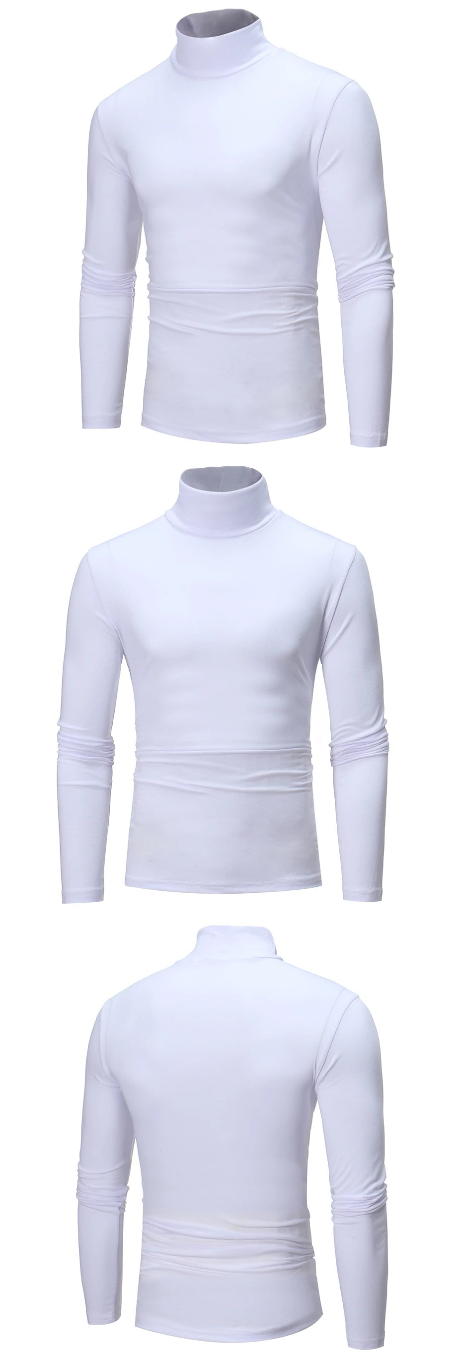Thermal Underwear Tops Men Winter Clothes Thermal Shirt Autumn Men's Winter Tights High Neck Thin Slim Fit Long Sleeve T-shirt - Tasawoq