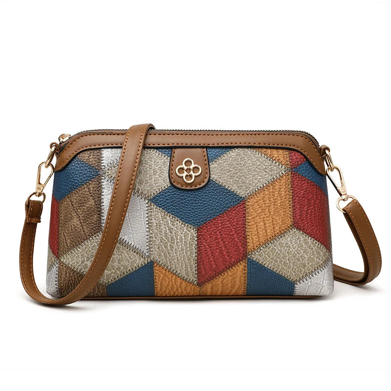 Neutral style backpack for men and women, cross-body bag, small-sized ethnic single shoulder bag, color combination - Tasawoq