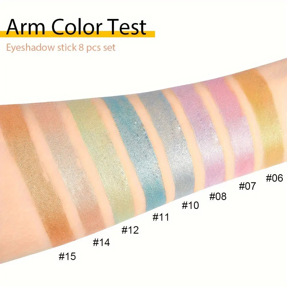 16 Colors Pearlescent Eyeliner, Color Glitter Waterproof Long-Lasting Eye Makeup Non-smudge Eyeliner - Tasawoq