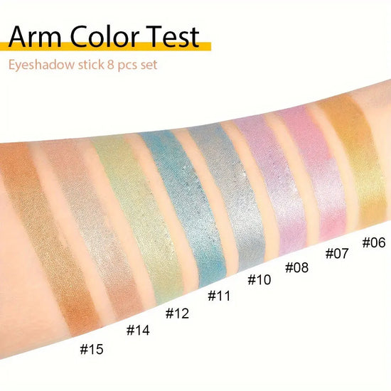 16 Colors Pearlescent Eyeliner, Color Glitter Waterproof Long-Lasting Eye Makeup Non-smudge Eyeliner - Tasawoq