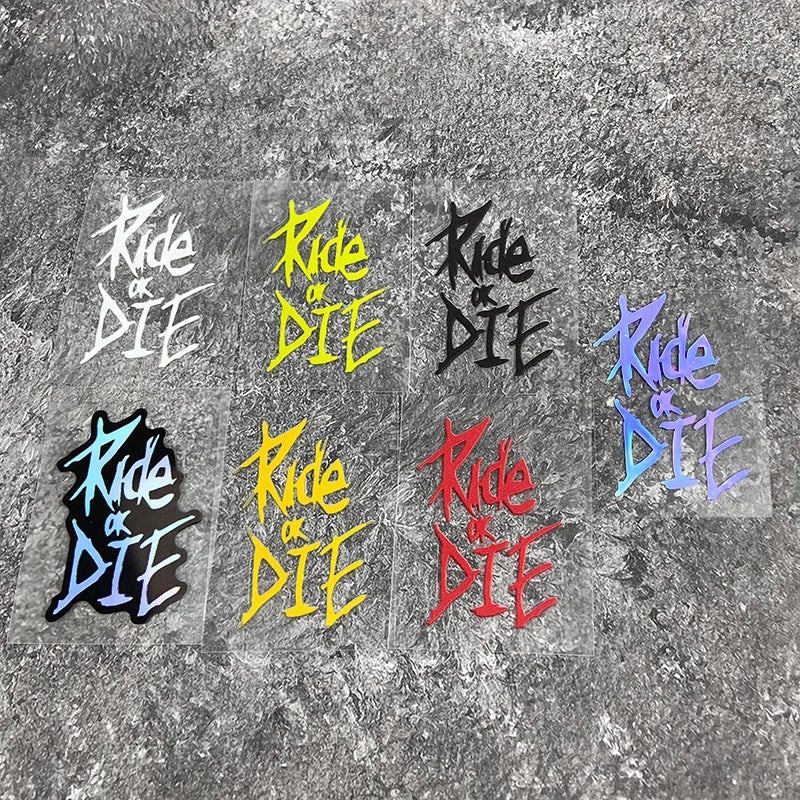 1PC Ride or Die Bike Frame Stickers Bicycle Top Tube Waterproof Vinyl Decals for MTB Bicycle Decorative Motorcycle Accessories - Tasawoq