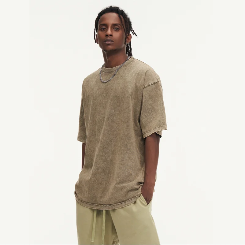 100% Cotton T-shirt Custom Logo Street Trend Short Sleeve T-shirt Embroidery Design European American Size Tops Printing Pattern