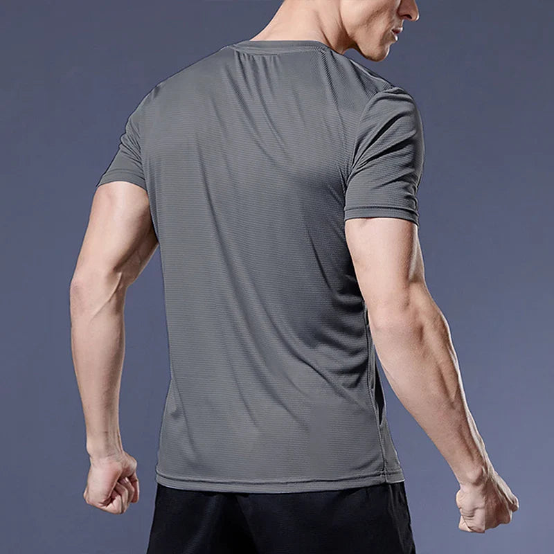 Summer Sport Gym t Shirt Men Quick Dry Running Bodybuilding Shirts Men Short Sleeve Fitness Tops Oversized Brazil t-Shirt Jersey - Tasawoq