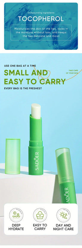 Lip Aloe Balm Nourishing, Refreshing, Hydrating and Moisturizing Preventing Cracking and Repairing Lips Gentle Non Irritating - Tasawoq