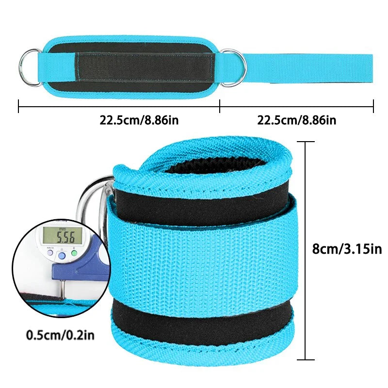 1PC Padded Ankle Straps Ankle Straps for Cable Machines Double D-Ring Fitness Ankle Cuffs for Gym Workouts Rebate Leg Extensions - Tasawoq