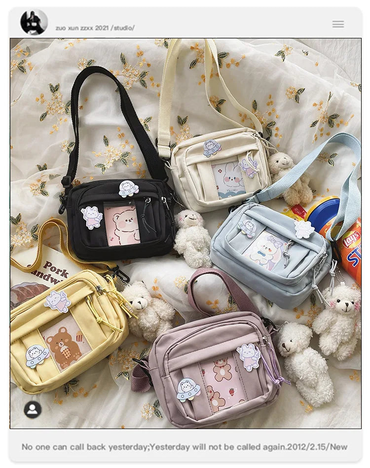 New Kawaii Bag Girls 2025 New JK Transparent Bag Small Crossbody Bag For Women Purses and Handbags Shoulder Bag Itabag Bolso - Tasawoq