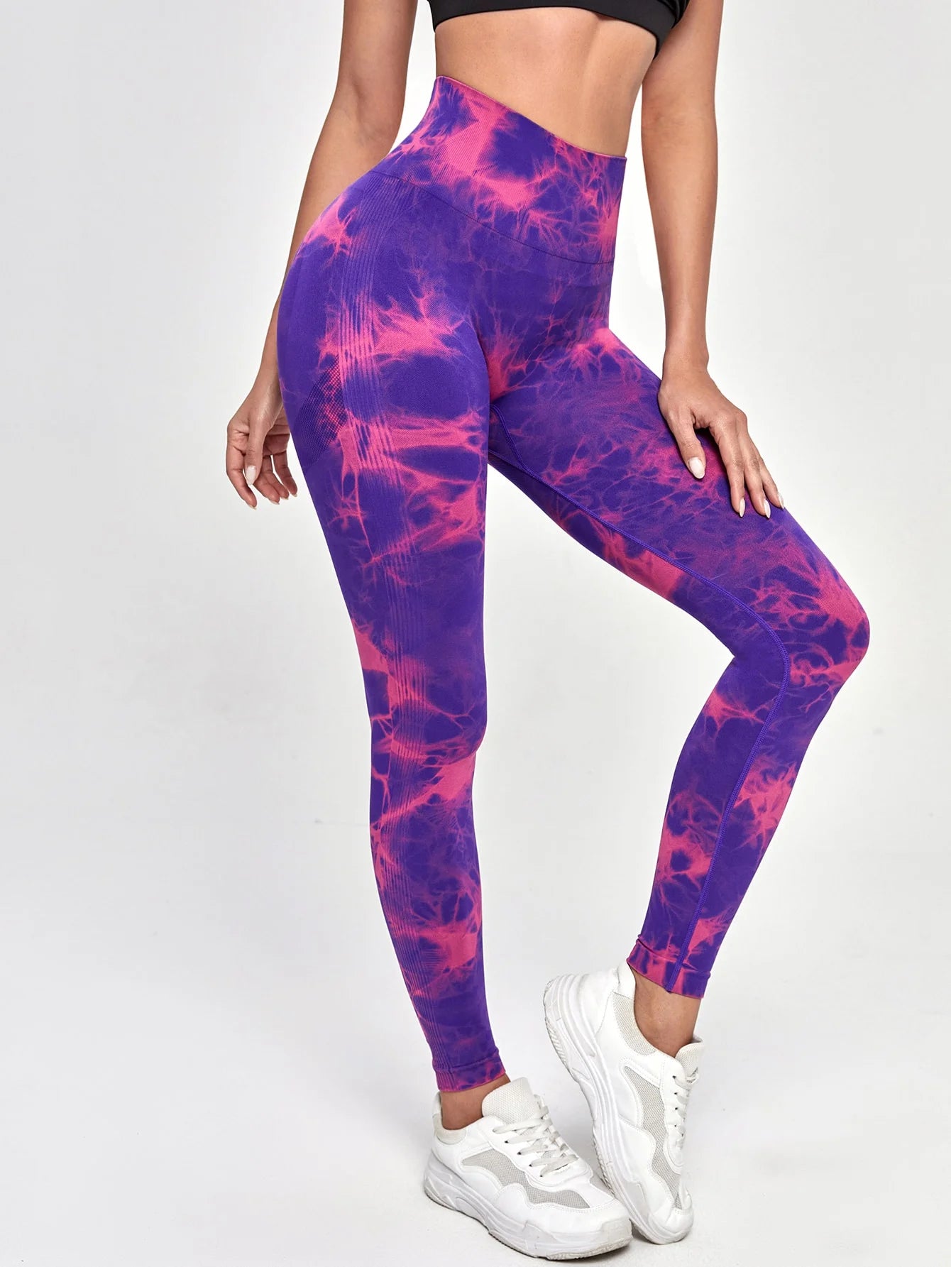 Tie Dye Yoga Pants Sport Leggings Women Seamless High Waist Push Up Woman Tights Fitness Workout Leggins Gym Clothing 2023 New - Tasawoq