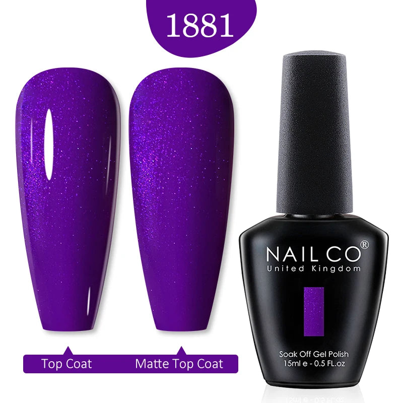 NAILCO Red Colors Series 15ML Nail Gel Polish Nail Supplies Semi Permanent For Nail Art Manicure Soak Off LED UV Hybrid Varnish - Tasawoq