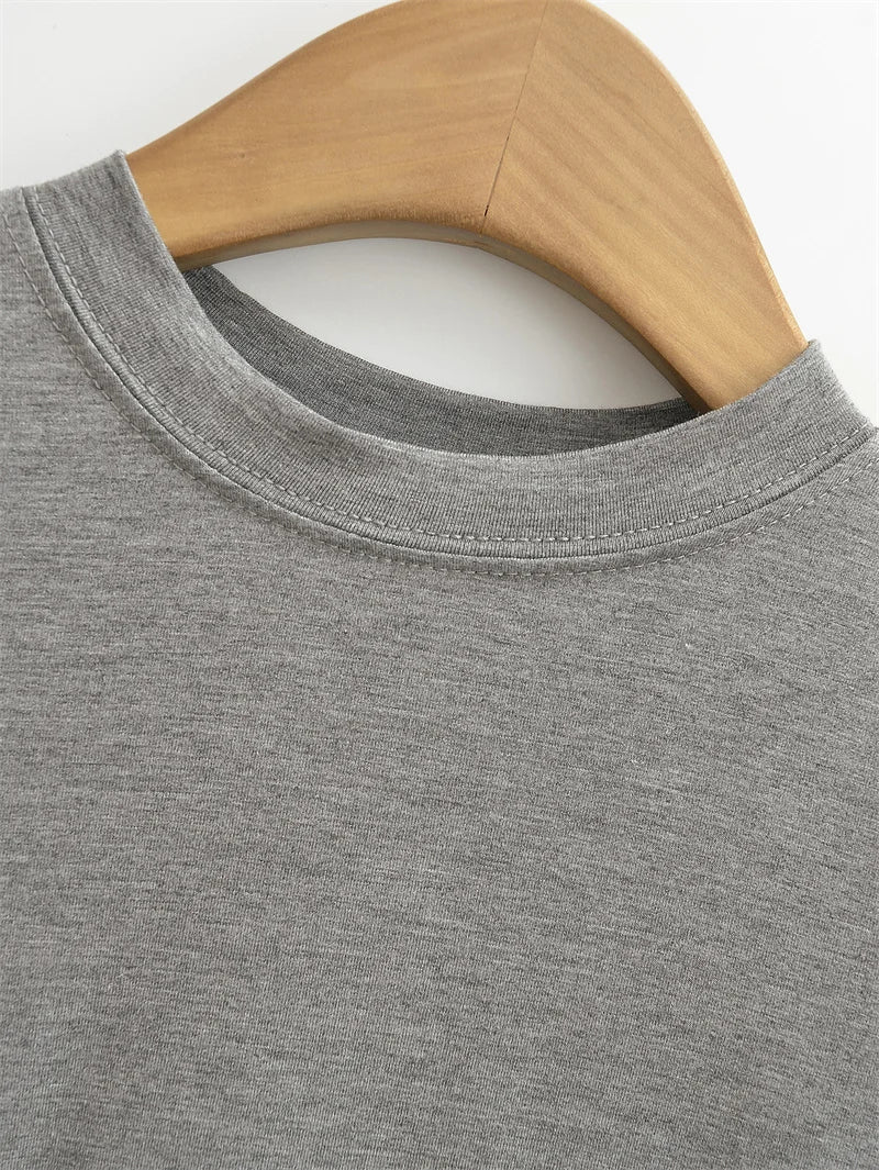 2024 New High Quality Casual T shirt Sexy Slim Short Sleeves Fashion Trend Solid Women Clothing y2k Tops - Tasawoq