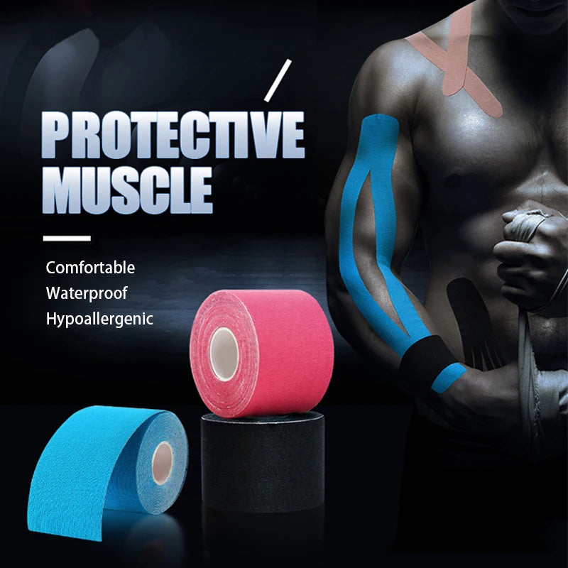 Waterproof Kinesiology Tape for Sports and Muscle Support – 5m Roll - Tasawoq
